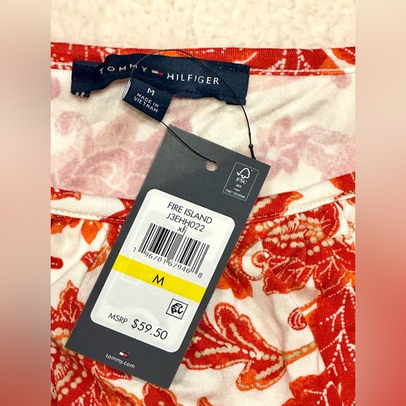 Tommy Hilfiger Red and White Floral Blouse - Picture 5 of 8